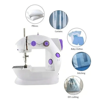 Mini Máquina De Coser Electrica Genérica Portable Color Blanco