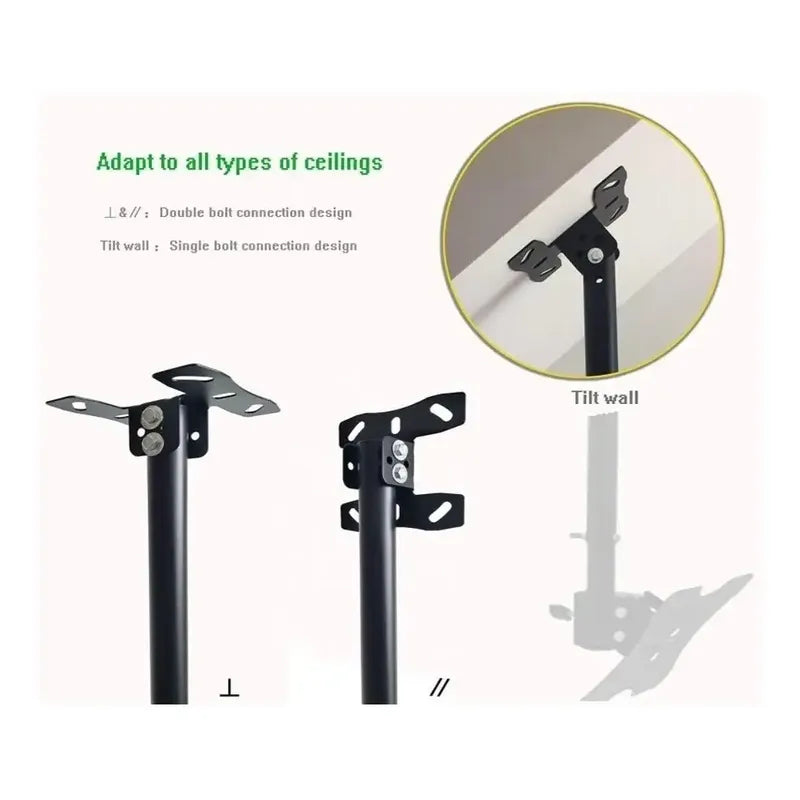 Soporte Tv Techo O Pared Ajustable Base 26 A 60 / 225004 Color Negro