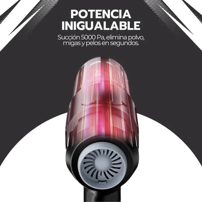Aspiradora Inalámbrica Portátil Auto Alta Potencia 13000mah Negro