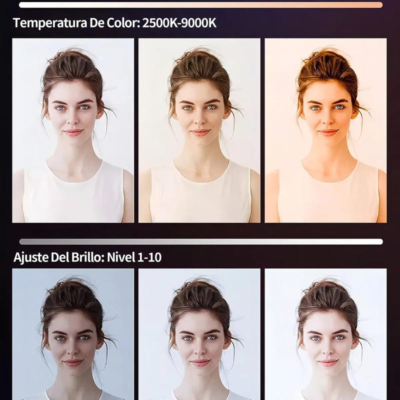 Luz De Video C¡mara Lám-para Con Clip Flash Paracelulares Blanco