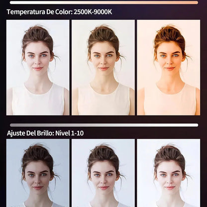 Luz De Video C¡mara Lám-para Con Clip Flash Paracelulares Blanco