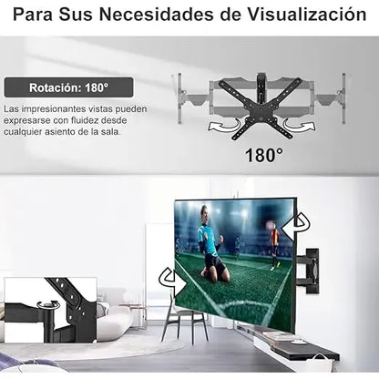 Soporte Pared Para Tv De 14 A 55 Pulgadas Con Brazo Movil Negro