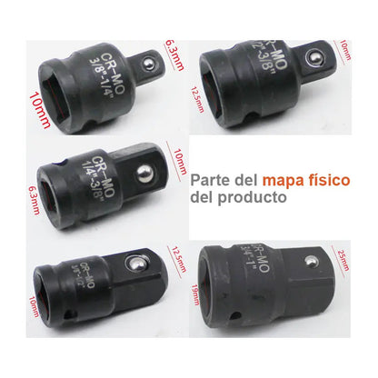 8 Pcs Juego Adaptadores Para Dados Y Llaves De Impacto
