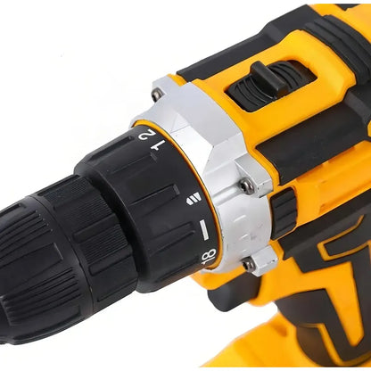 Taladro 24v Inalámbrico Recargable + 2 Baterias Color Amarillo Frecuencia 59-80