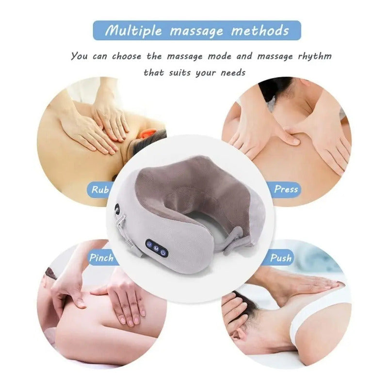 Masajeador Almohada Eléctrico Cuello Cervical Recargable