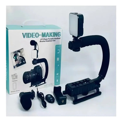Estabilizador De Cámara De Video Soporte De Teléfono Ay-49u Color Negro