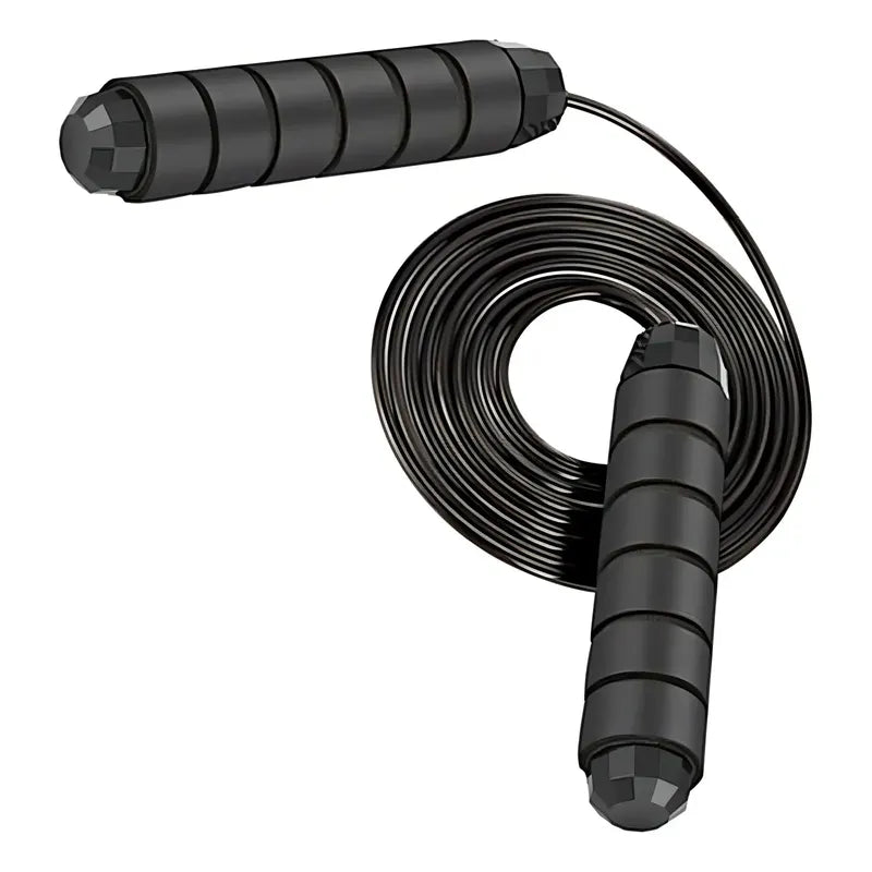 Cuerda Para Saltar Cardio Crossfit Deporte Velocidad Color Negro