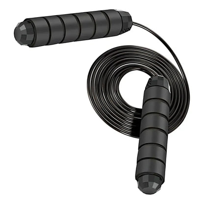 Cuerda Para Saltar Cardio Crossfit Deporte Velocidad Color Negro