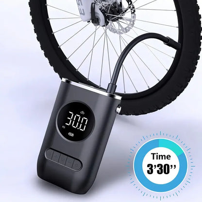 Inflador De Llantas Portable Compresor Carro Moto Balon Color Negro Fase Eléctrica Monofásica 52 Bits 110v/220v