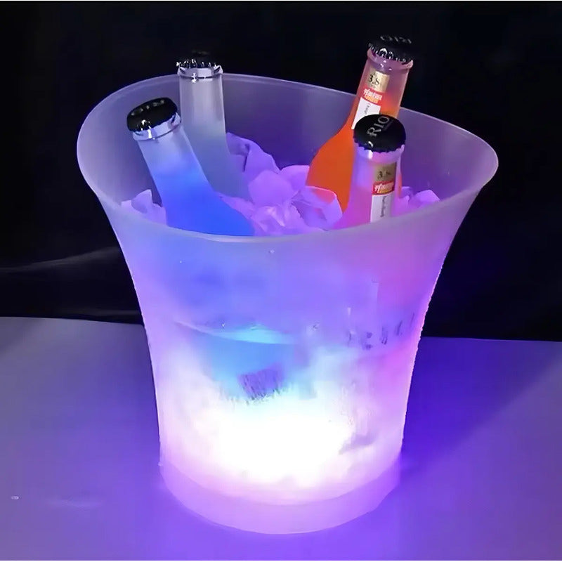 Hielera Parlante Cubetera Led Rgb Bluetooth Grande 5l Color Transparente Ice Bucket