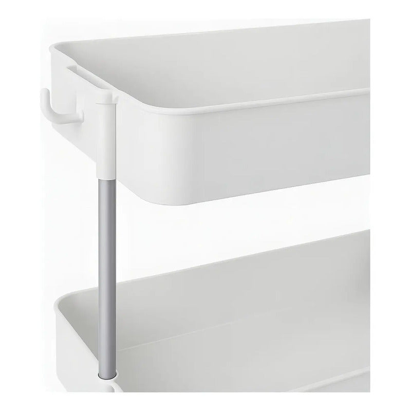 Estante Organizador 4 Niveles Con Ruedas Tecnishop Cocina Baño Oficina Blanco