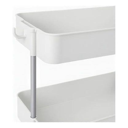 Estante Organizador 4 Niveles Con Ruedas Tecnishop Cocina Baño Oficina Blanco