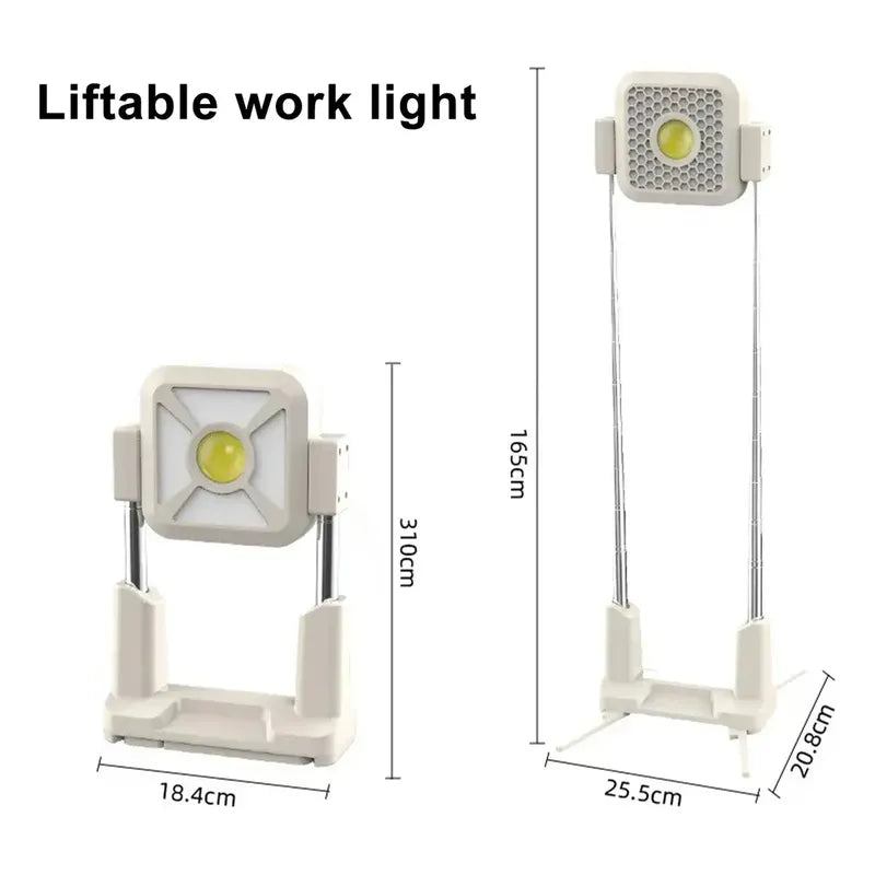 Reflector Luz Solar Multifuncional Usb Para Trabajo Beige Blanco Frío