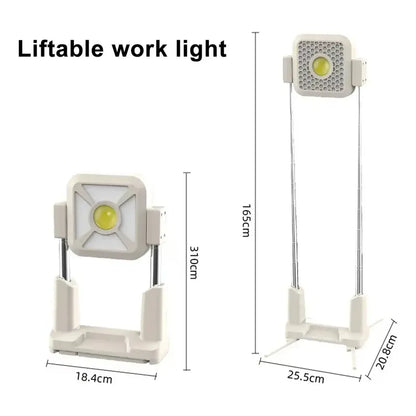 Reflector Luz Solar Multifuncional Usb Para Trabajo Beige Blanco Frío