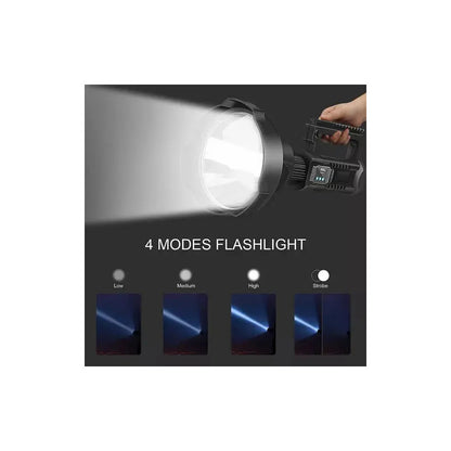 Foco Linterna Led Usb Recargable + Tripode Largo Alcance Color De La Linterna Negro Color De La Luz Frío