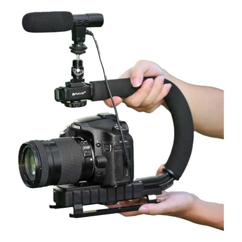 Estabilizador De Cámara De Video Soporte De Teléfono Ay-49u Color Negro