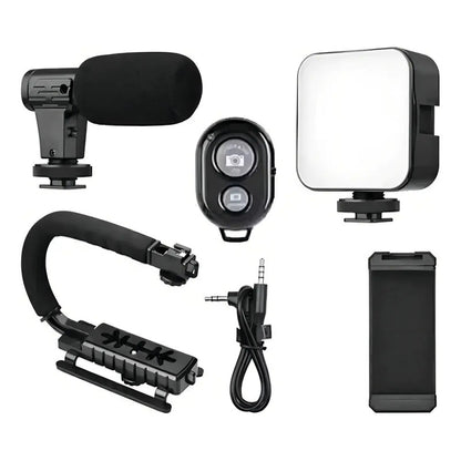 Estabilizador De Cámara De Video Soporte De Teléfono Ay-49u Color Negro