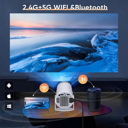 Proyector Mini Casa De Los Deseos Smart Tv Proyector Portatil 9000lm Blanco