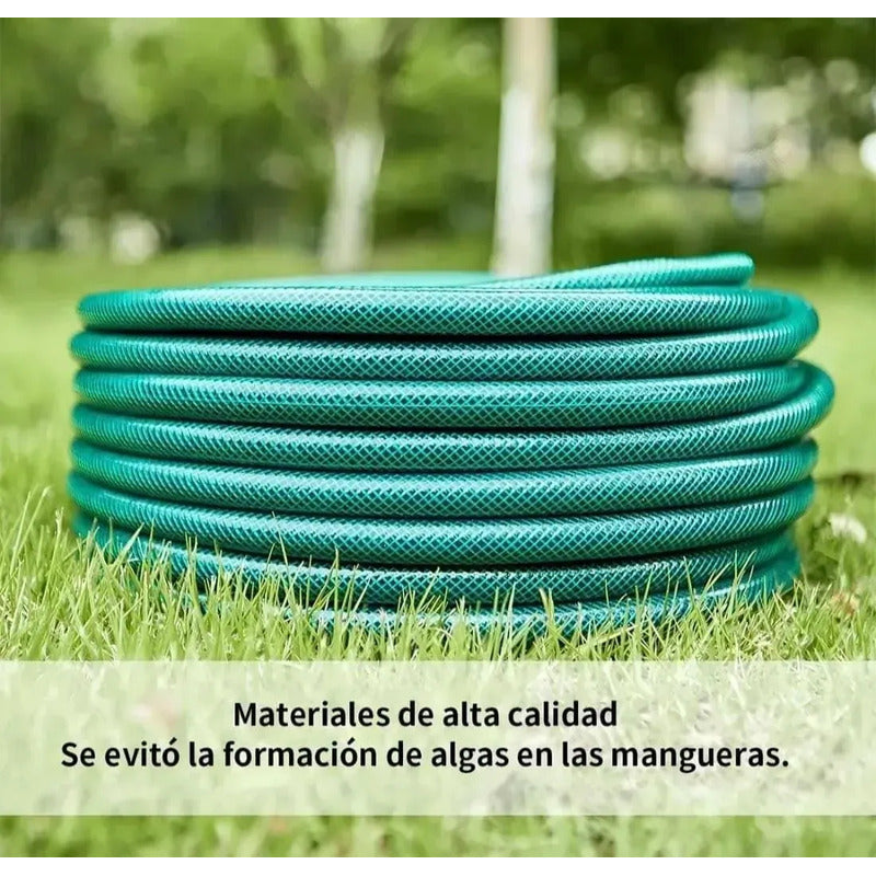 Manguera De Riego Jardin Reforzada 1/2 Pulgada 20 Metros Verde