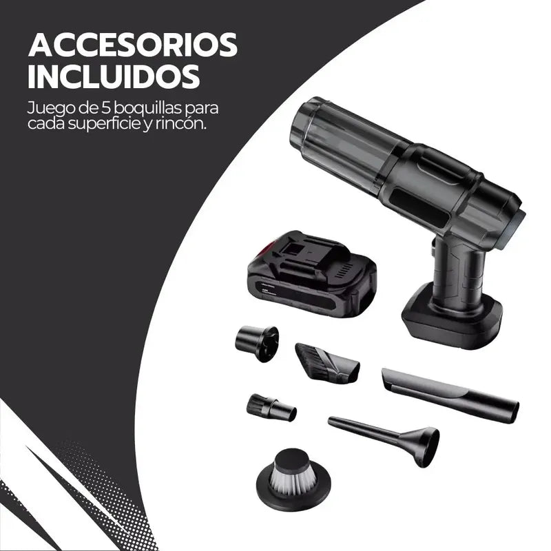 Aspiradora Inalámbrica Portátil Auto Alta Potencia 13000mah Negro