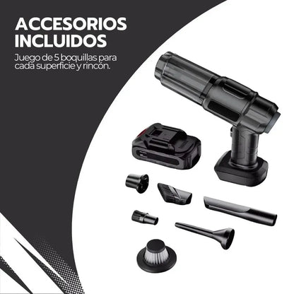 Aspiradora Inalámbrica Portátil Auto Alta Potencia 13000mah Negro