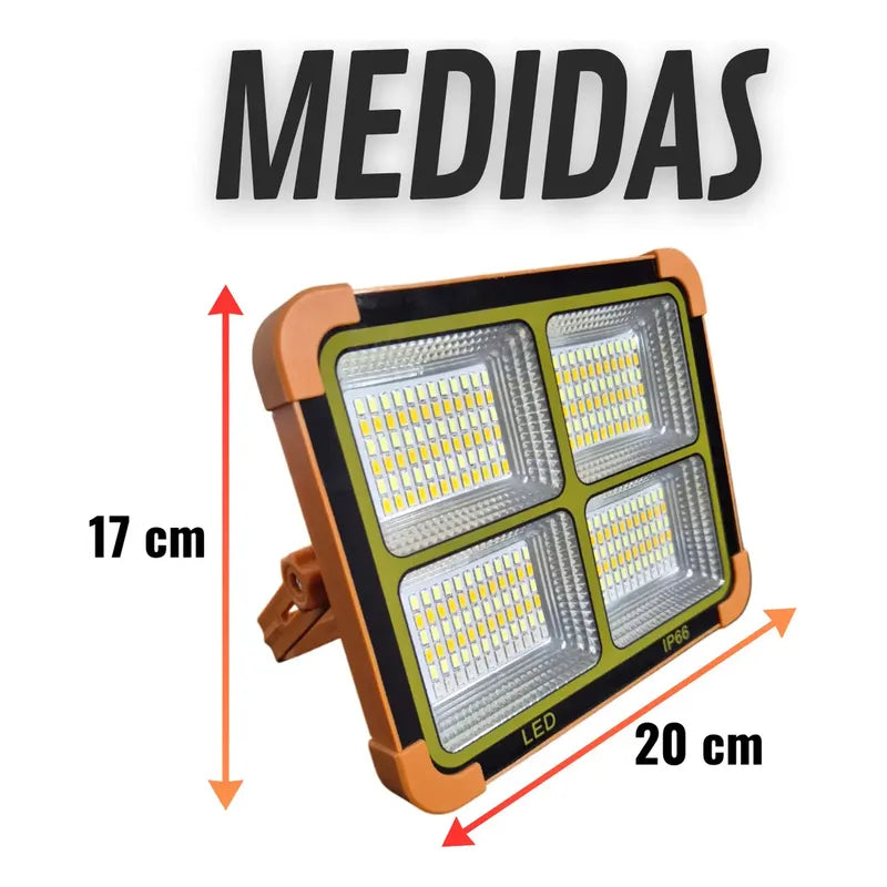 Lampara De Emergencia Foco Solar Recargable Led Camping Color Naranja