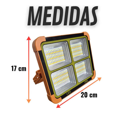 Lampara De Emergencia Foco Solar Recargable Led Camping Color Naranja