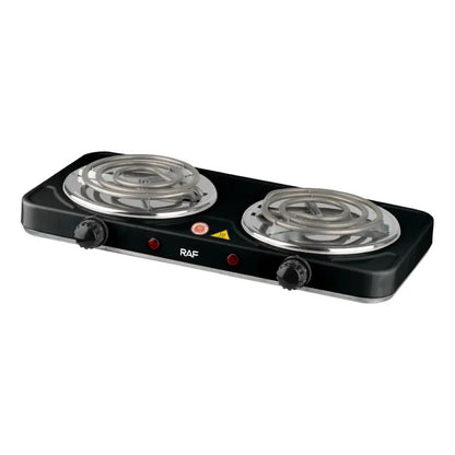 Cocina Eléctrica Portátil Sq 2 Quemadores 2000w Acero Inoxidable Negra Negro