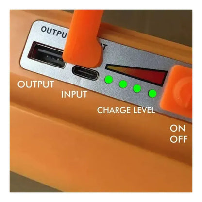Lampara De Emergencia Foco Solar Recargable Led Camping Color Naranja