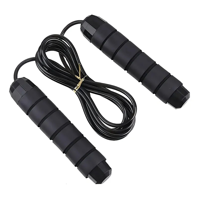 Cuerda Para Saltar Cardio Crossfit Deporte Velocidad Color Negro