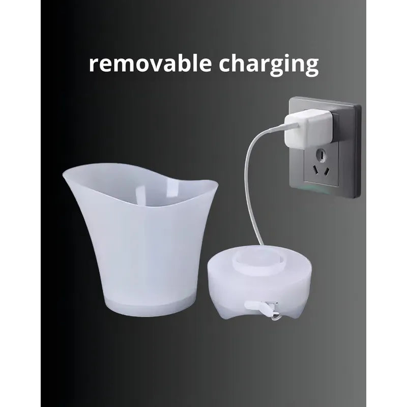 Hielera Parlante Cubetera Led Rgb Bluetooth Grande 5l Color Transparente Ice Bucket