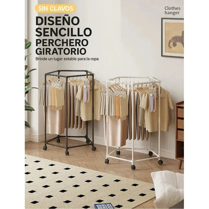 Perchero Metálico Con Diseño Moderno Y Funcional Para Ropa Negro
