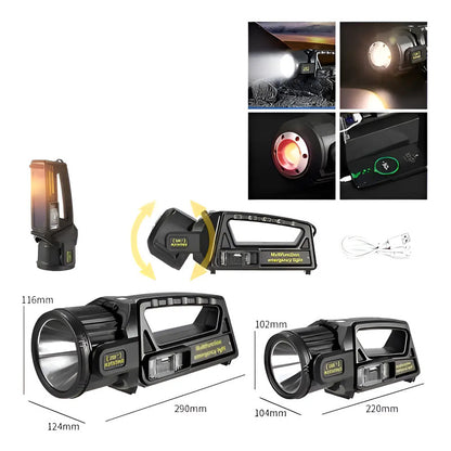 Linterna Multifuncional Solar Reflector Recargable Led W5167 Color De La Luz Blanco