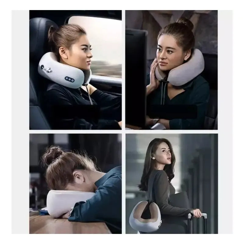 Masajeador Almohada Eléctrico Cuello Cervical Recargable