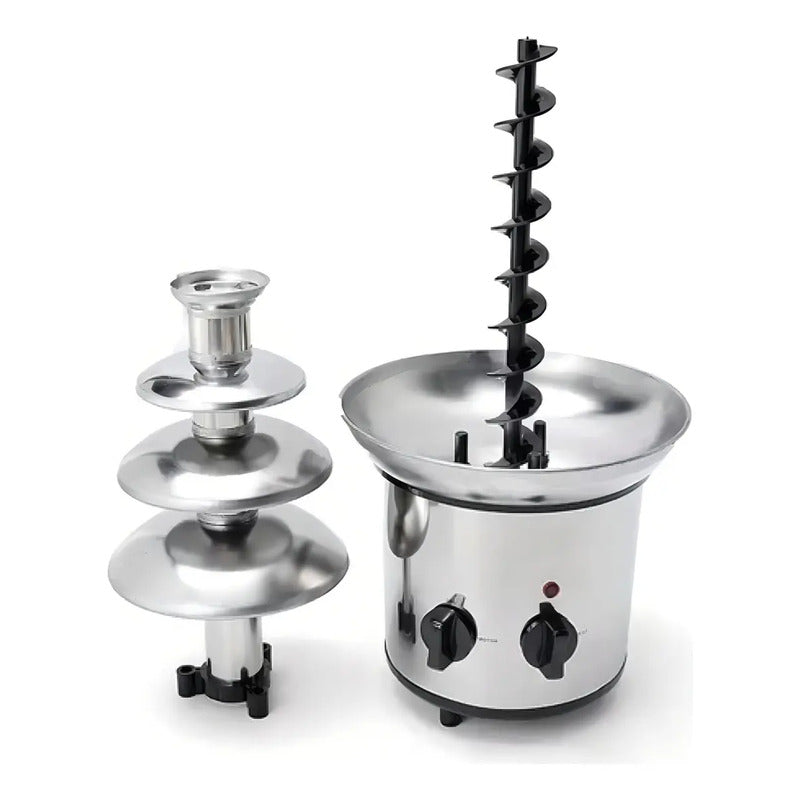 Cascada Fuente Chocolate Fondue 4 Niveles Acero Inoxidable C Color Plateado