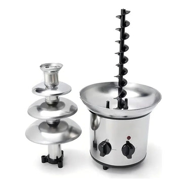 Cascada Fuente Chocolate Fondue 4 Niveles Acero Inoxidable C Color Plateado