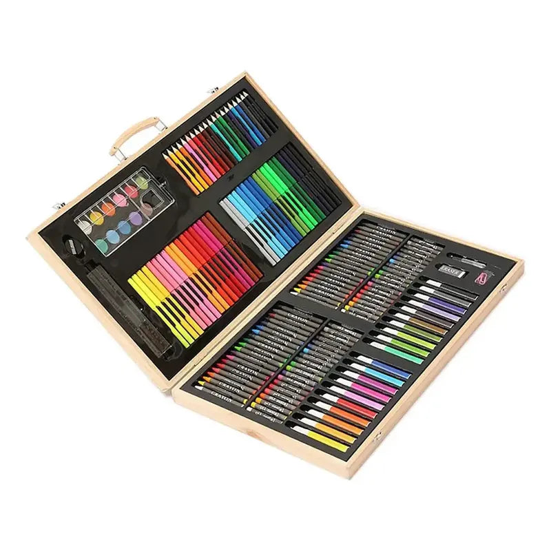 Maletín De Arte Artist Kit 180 Piezas Con Lápices Colores Y Acuarelas Multicolor