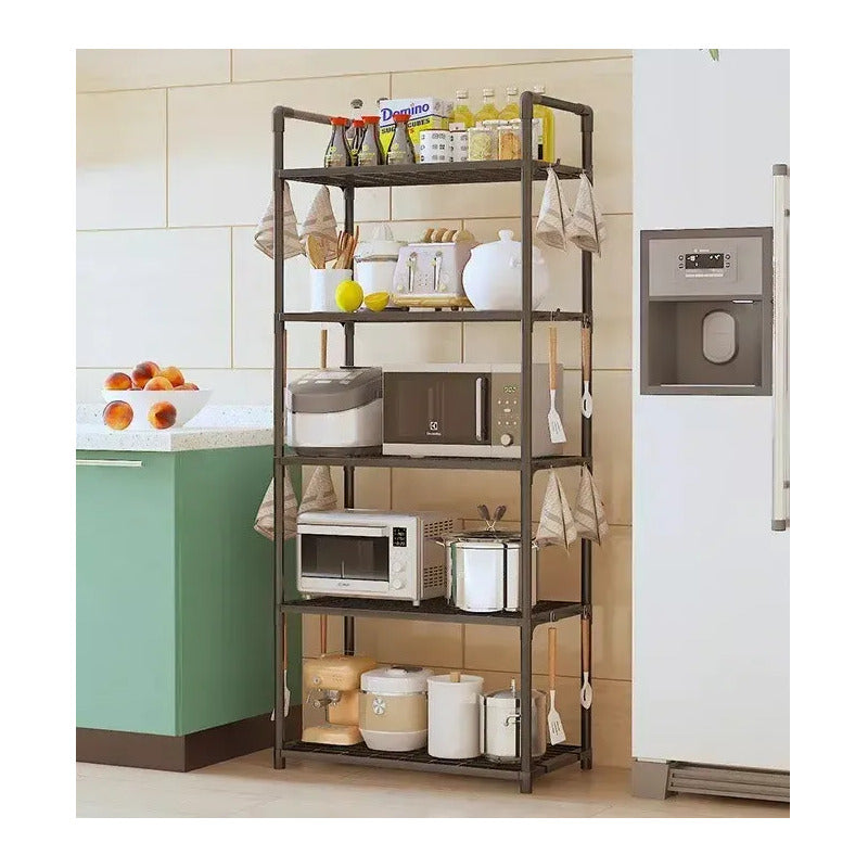 Rack Estante Organizador Baño Cocina Multifuncional 5 Nivel Negro