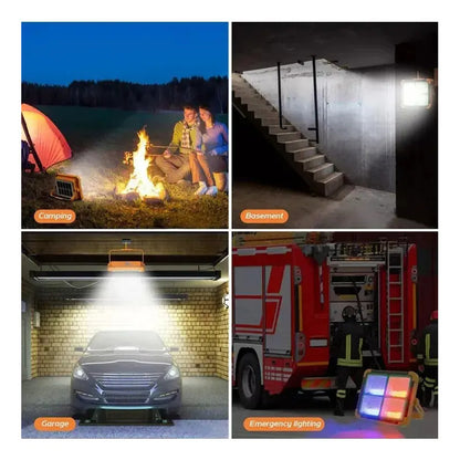 Lampara De Emergencia Foco Solar Recargable Led Camping Color Naranja