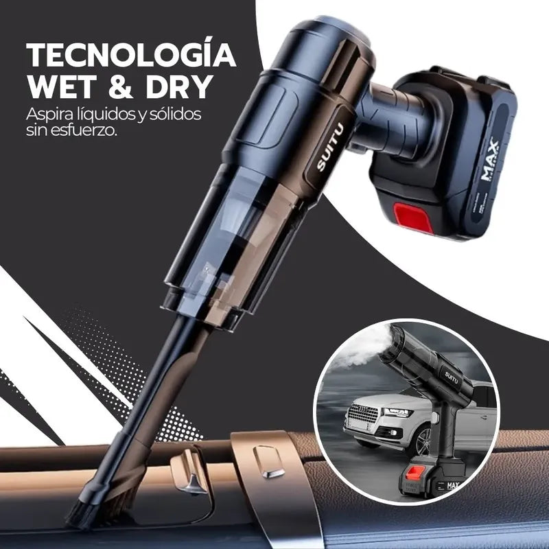 Aspiradora Inalámbrica Portátil Auto Alta Potencia 13000mah Negro