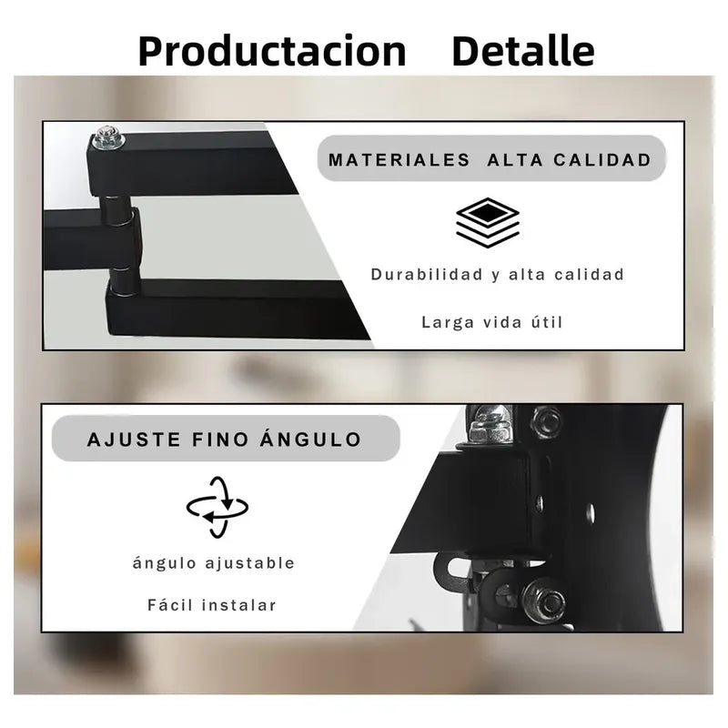 Soporte Pared Para Tv De 14 A 55 Pulgadas Con Brazo Movil Negro