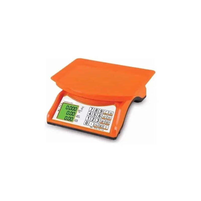 Bascula Pesa Balanza Digital 40kg Recargable Comercial Color Naranja Claro