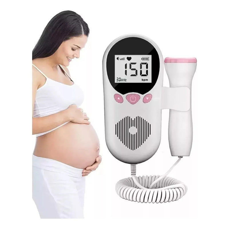 Monitor Fetal Doppler Portátil Para Bebé Con Pantalla Y Detector De Latidos Limpiadores Texturizados Para Pinceles De Maquillaje Rosa Y Blanco