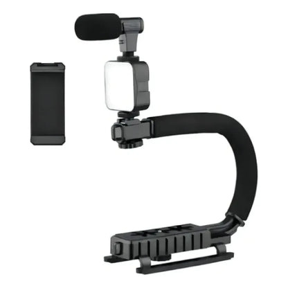 Estabilizador De Cámara De Video Soporte De Teléfono Ay-49u Color Negro