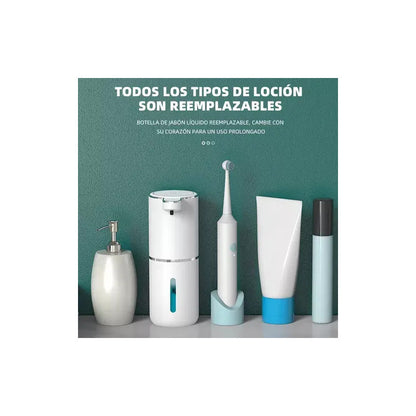 Dispensador De Jabón Automático Líquida Recargable Usb 380ml Blanco