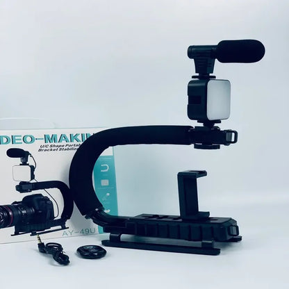 Estabilizador De Cámara De Video Soporte De Teléfono Ay-49u Color Negro