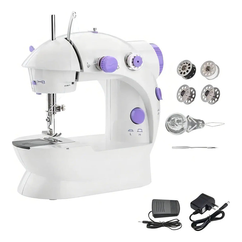 Mini Máquina De Coser Electrica Genérica Portable Color Blanco