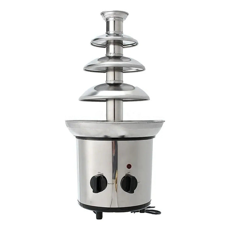 Cascada Fuente Chocolate Fondue 4 Niveles Acero Inoxidable C Color Plateado
