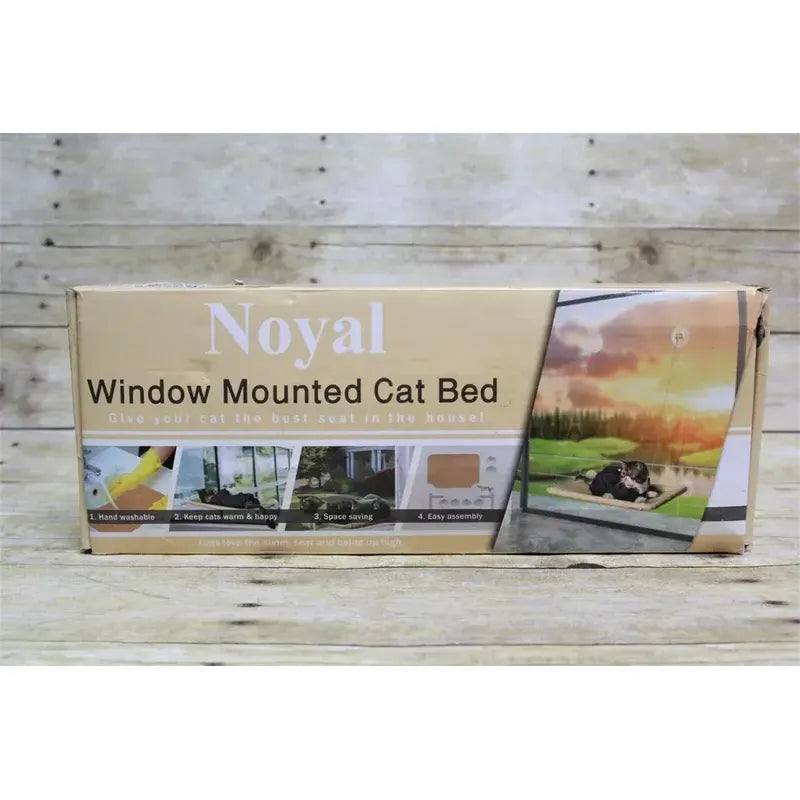 Cama Hamaca Colgante Ventosa Ventana Mediana Noyal Beige Gato Liso