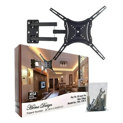 Soporte Pared Para Tv De 14 A 55 Pulgadas Con Brazo Movil Negro